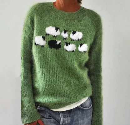 Rose - Soft woolen green sweater