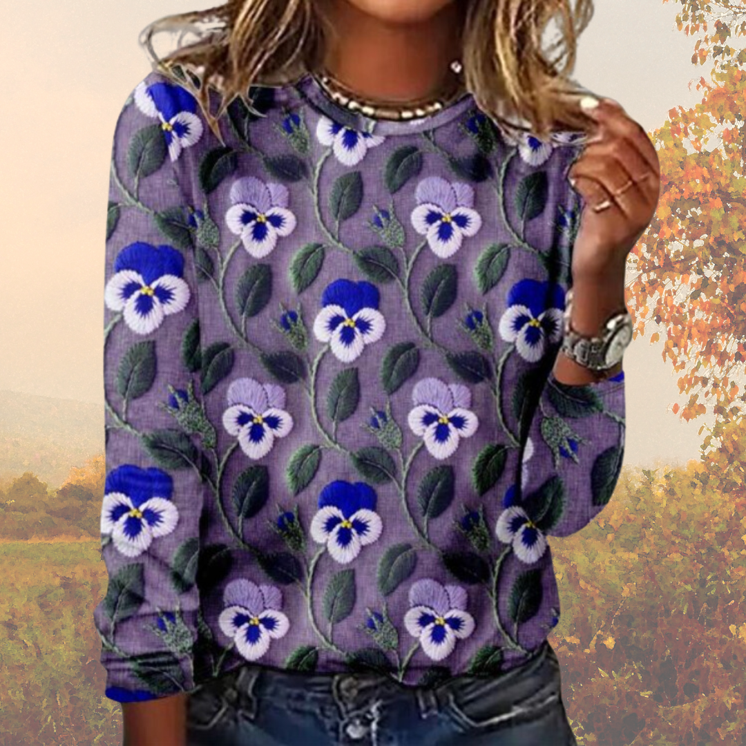 Fiona - Autumn floral sweatshirt