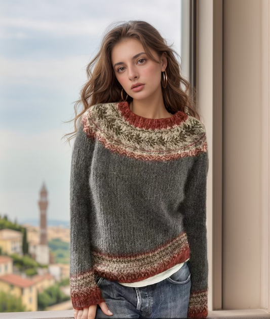 Elly - Soft woolen grey sweater