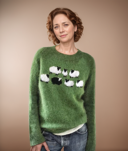 Rose - Soft woolen green sweater