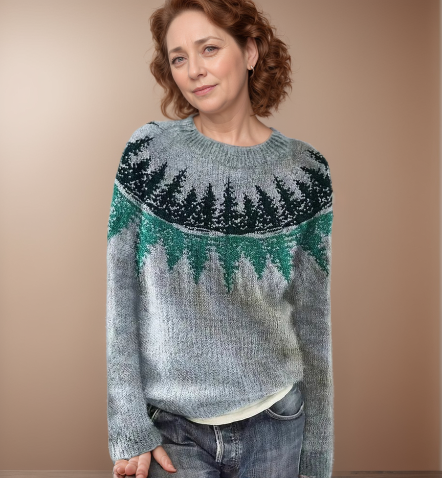 Edith - Warm dawn redwood woolen sweater