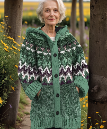 Amelie - Soft forest green cardigan